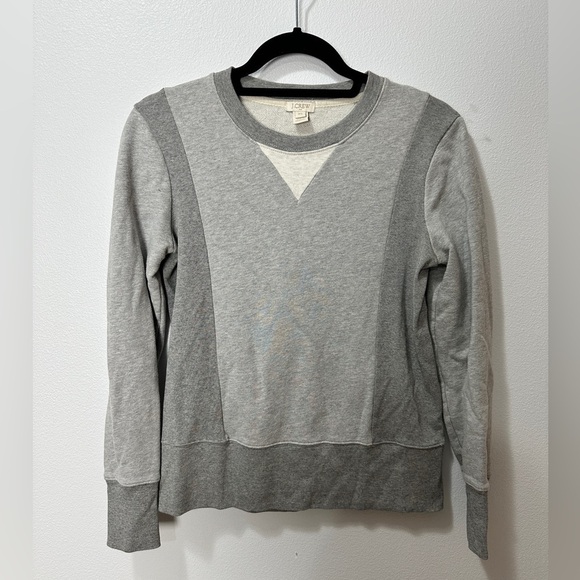 J Crew Outlet Women’s Size XS Crew Neck Sweater Two Toned Gray Pullover Causal - Picture 1 of 4